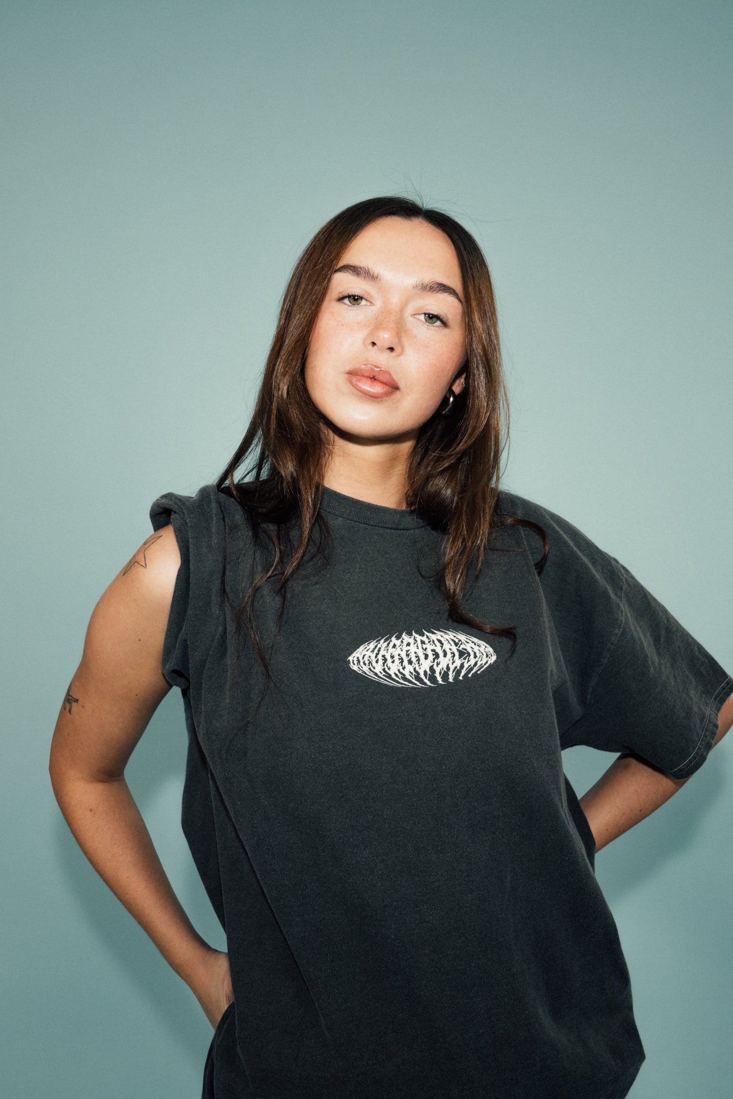 HAVE A GD TRIP 'Metal' Vintage Washed Tee - Charcoal