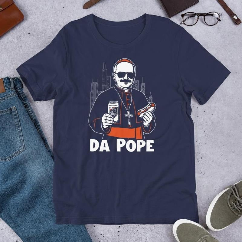 Da Pope Chicago Pope Leo XIV "Da Pope" T-Shirt - Pope Shirt Hoodie, Sweatshirt | HypeCrazeTee.com