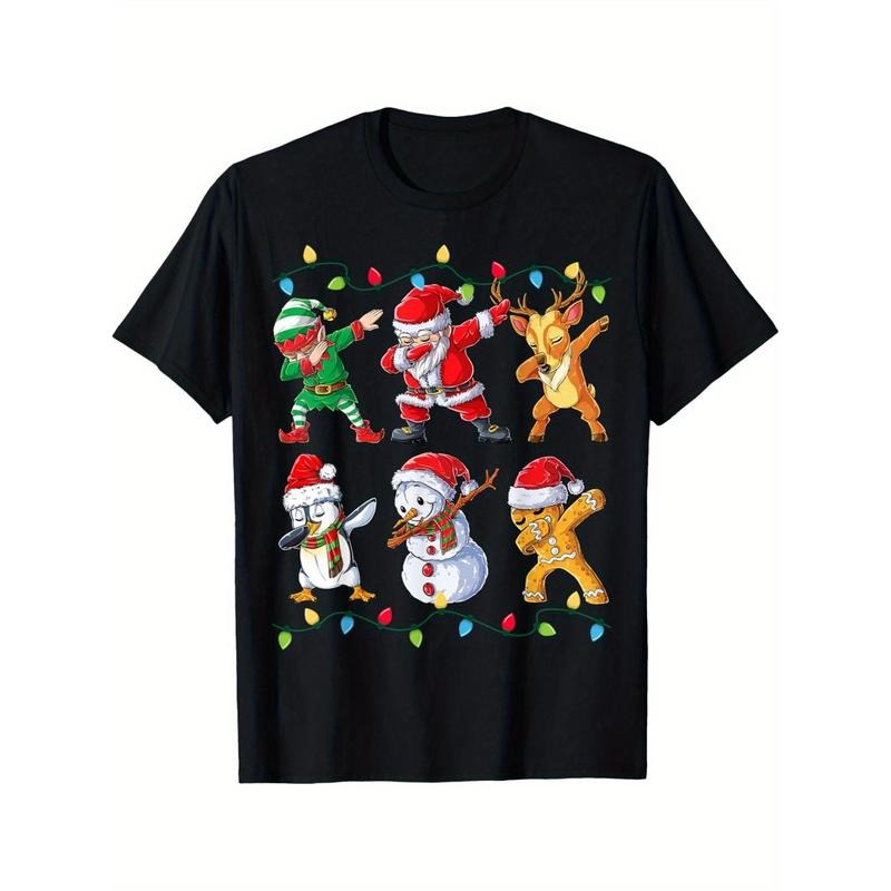 Dabbing Santa Elf Friends Xmas Dab Thanksgiving Dad Mom Friends Soft Fabric Breathable Comfortable Short Sleeve 100% Cotton Made USA T-Shirts, Hoodie, Sweatshirt