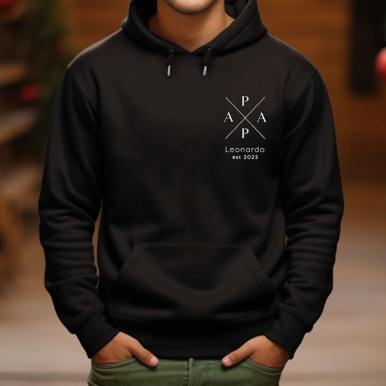 Dad Hoodie Personalized with Name and Year, Father T-Shirt Gift, Expectant Dad Announcement, Father's Day  T-shirt,...