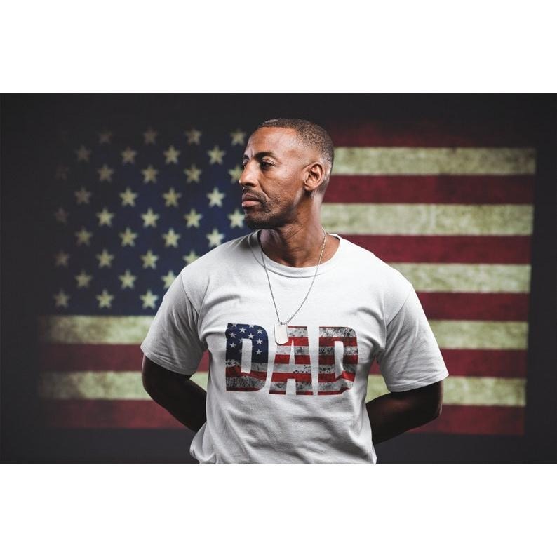 Dad Shirt with American Flag, Father's Day Shirt, Patriotic American Dad Shirt, 4Th Of July Shirt, American Flag Dad T...