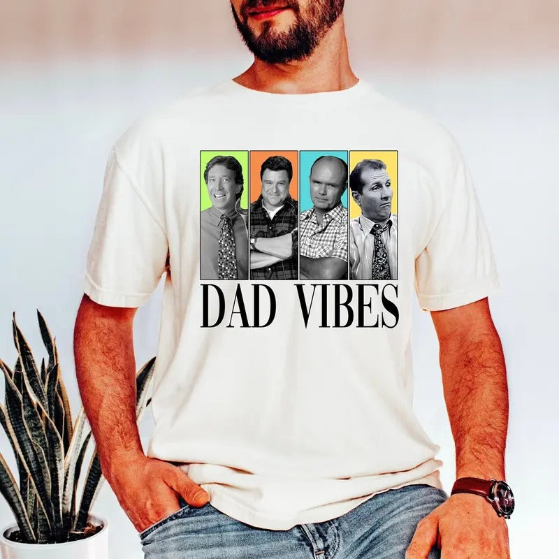Dad Vibes Shirt, Fathers Day Gift, Funny Dad Gifts, New Dad, Cool Dad, Husband Gift, Retro Trendy Dad Shirt Hoodie,...