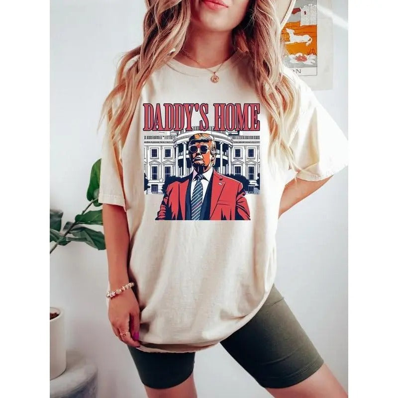 "Daddys Home T-Shirt, White House Trumm 2024 T-Shirt Get Losers, 4th of July T-Shirt, Trumm tshirt, Republican Shirt,...