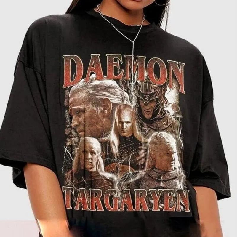 Daem0n Retro Bootleg Tshirt, Vintage 90s Rap Tee, House Of The Dragon Shirt, House Of The Dragon Shirt, Tv Series Gifts,...