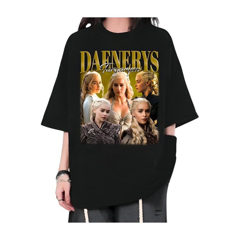 Daenerys Targaryen T-Shirt, Daenerys Targaryen Tees, Hip hop Shirt, 90's Fans Gift Hoodie, Sweatshirt | HypeCrazeTee.com