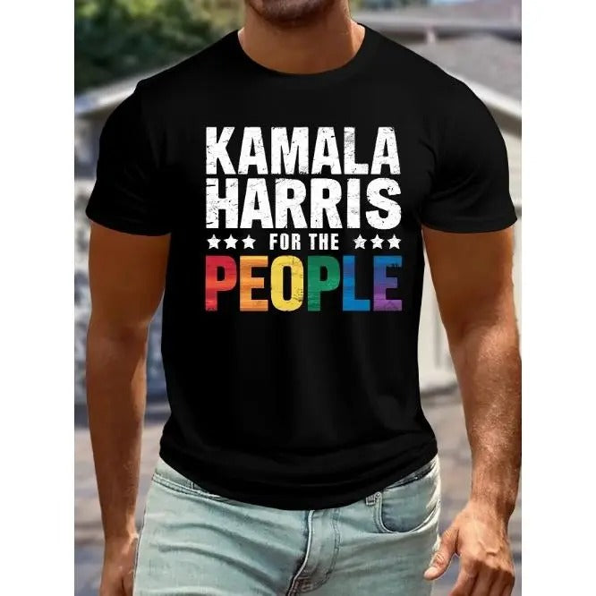 Daily Wear Men's Crew Neck T-shirt, Men's Kamala Harris Graphic T-shirt Made in USA Hoodie, Sweatshirt | HypeCrazeTee.com