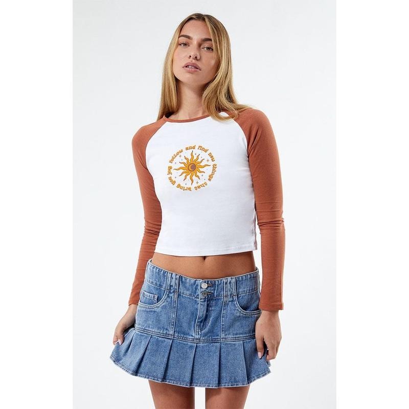 Daisy Street Contrast Sleeve T-Shirts, Hoodie, Sweatshirt