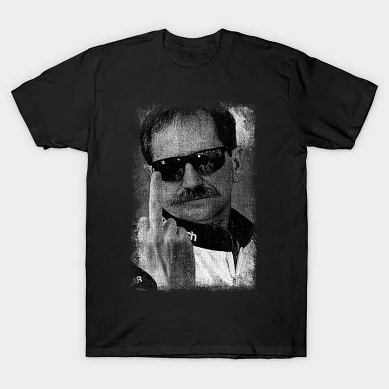 Dale Earnhardt Finger Funny Vintage Graphic Distressed T-shirt, American Patriotic Tee, Nascar, Gifts For Men Women,...