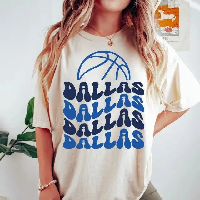 Dallas Basketball Shirt, Dallas Basketball Sweatshirt, Vintage Style Dallas Basketball Shirt, Dallas Basketball Fan Gift,...