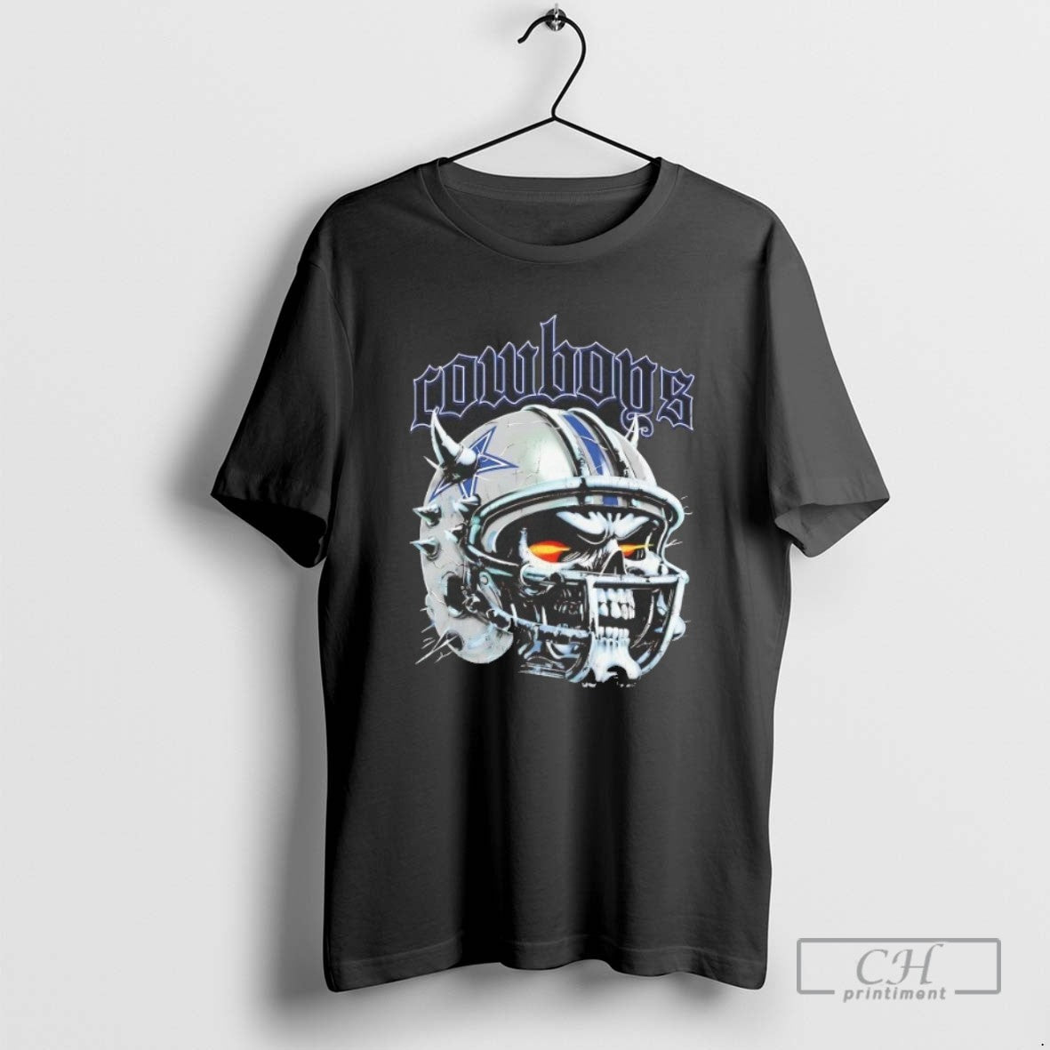 Dallas Cowboys Skull Helmet T Shirts