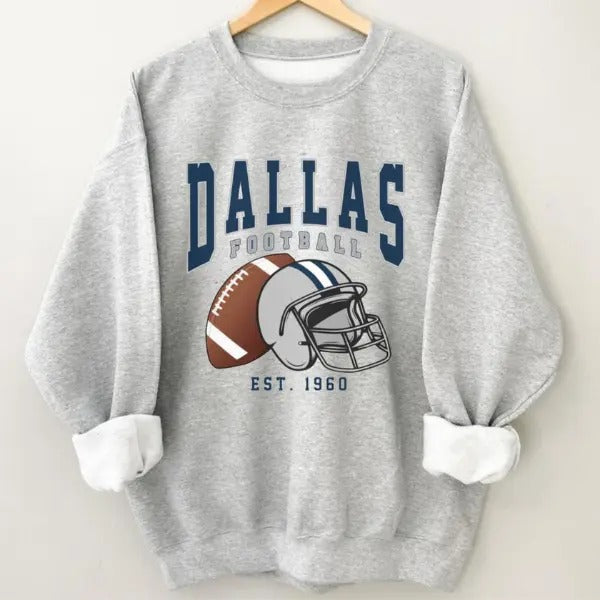Dallas Football Unisex Vintage Sweatshirt - Classic Fit T-Shirts, Hoodie | HypeCrazeTee.com