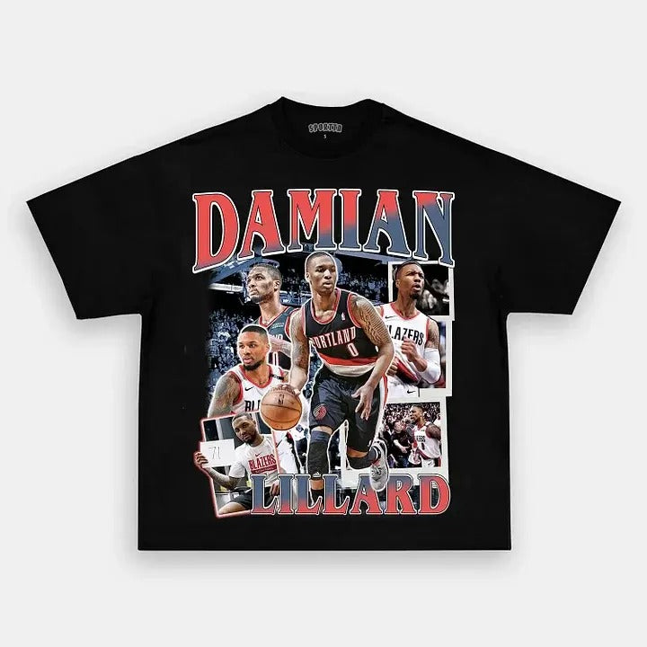 Damian Lillard TEE - VINTAGE TEE - SPORT TEE - GRAPHIC MEN'S T-SHIRT SWEATSHIRT HOODIE - GIFT FOR FAN | HypeCrazeTee.com