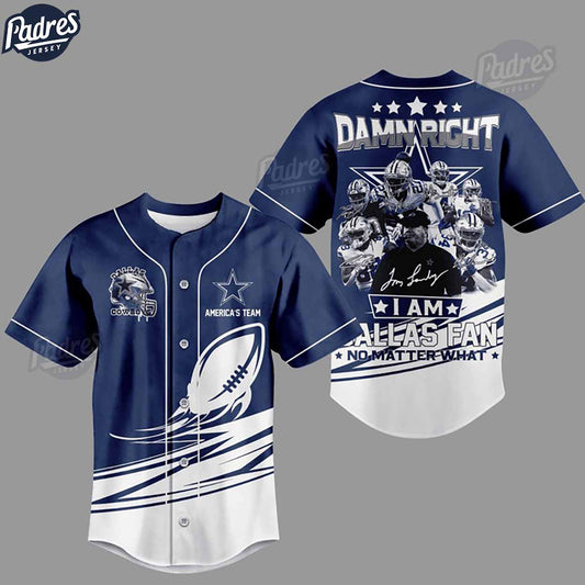 Damn Right I Am A Dallas Cowboys Fan Baseball Jersey - Padres Jersey Oasis: Elevate Your Baseball Style Game