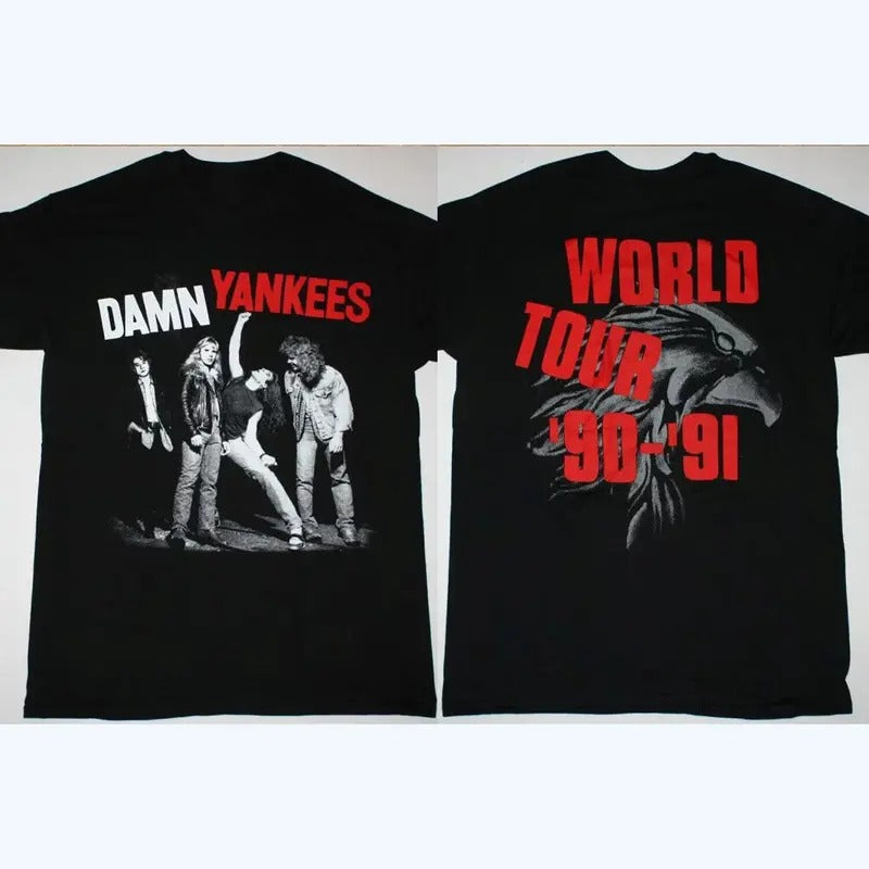 Damn Yankees Music Tour '90-91 T-Shirt Unisex Gift For All FansT-SHIRT, UNISEX SHIRT, CREWNECK Hoodie, Sweatshirt