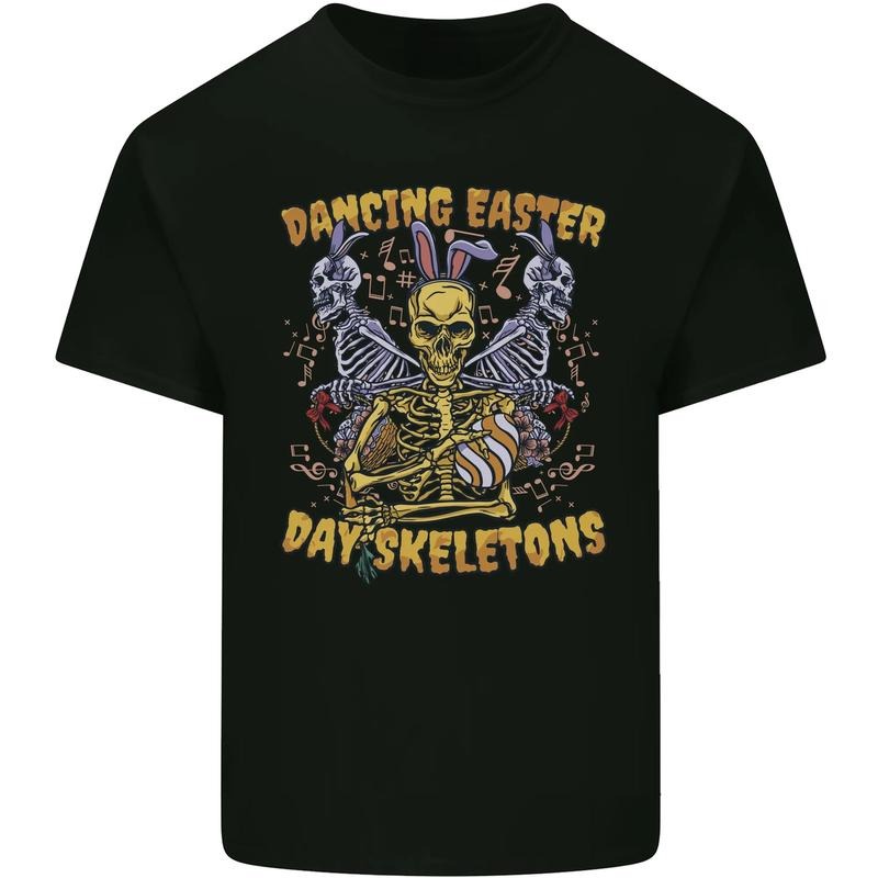 Dancing Easter Day Skeletons Skulls Black T-Shirt, T Shirt For Man Woman S-3Xl Hoodie, Sweatshirt | HypeCrazeTee.com
