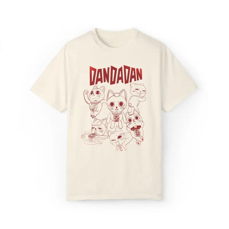 Dandadan Cat Anime Cute Funny Manga T-Shirt, Turbo Granny Kawaii Graphic Shirt, Humorous Gift for Anime Fans Hoodie,...