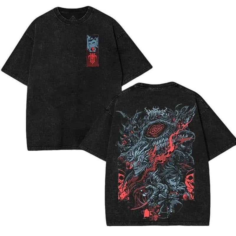 Dandadan Okarun Ken Takakura Team V5 Anime Manga Game 2 Sided Washed Tshirt Unisex Graphic Tee 90s Cotton Casual Shirt...