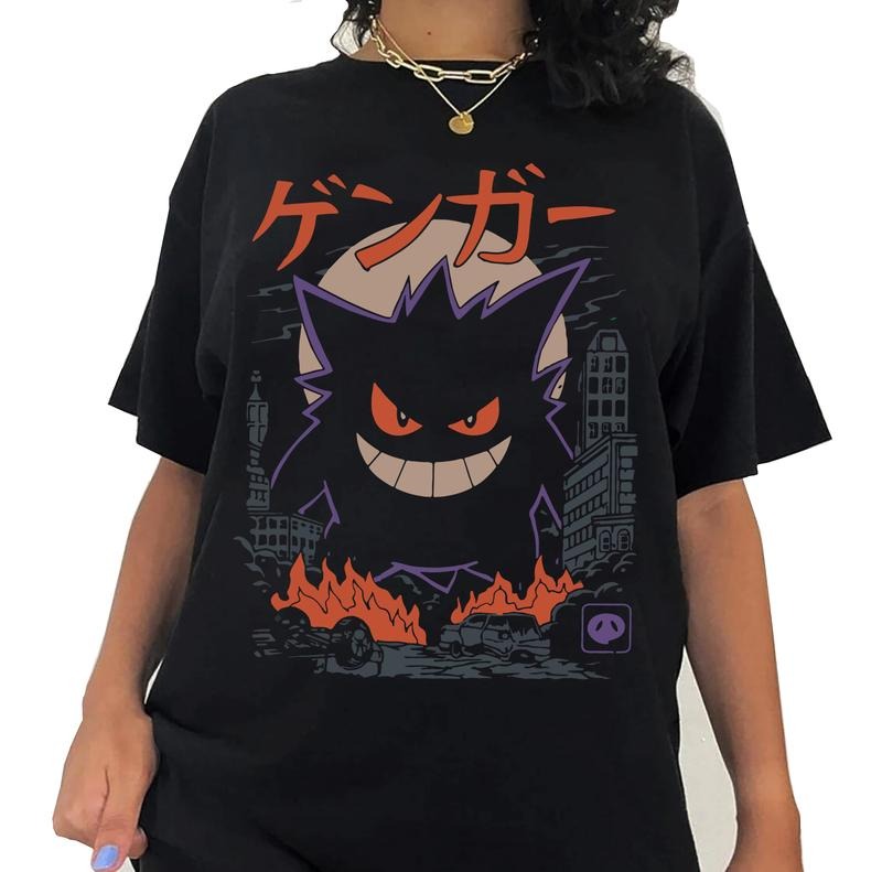 Dark Ghost Kaiju Japanese Style Hoodies | Movie Film Nerd Gaming Anime Novelty Womenswear Sweaters Tops Crewneck...
