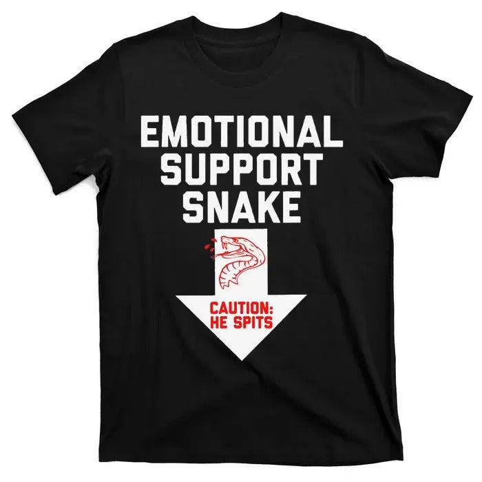 Dark Humor Shirts, Crude Humor Inappropriate Emotional Support Snake Halloween T-Shirt Menswear Casual Cotton Top Basic...