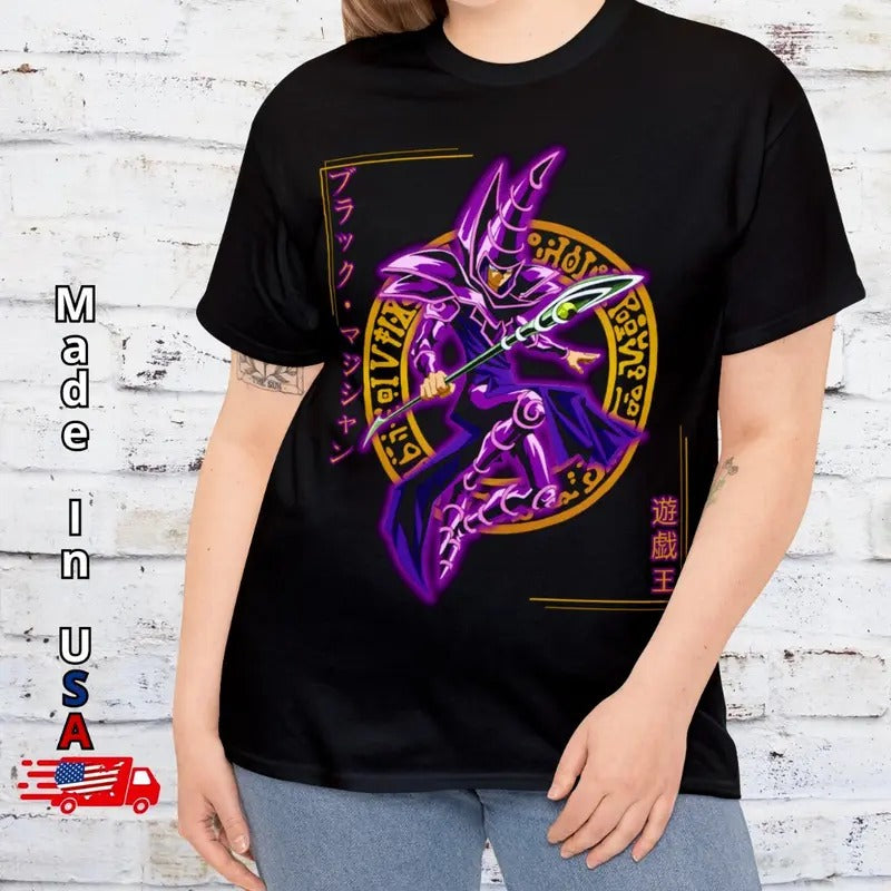 Dark Magician T Shirt Yu Gi Oh Tee 90s Anime Clothing Cosplay Manga Japanese Cotton Menswear Hoodie, Sweatshirt
