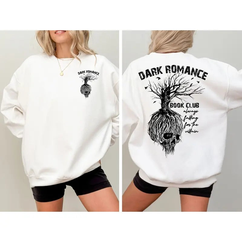 Dark Romance Book Club 2-Sided Sweatshirt, T-shirt, Hoodie, Dark Romance Merch Romance Reader Booktok Merch Reading...