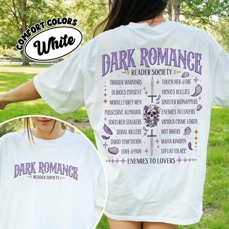 Dark Romance Reader Society Comfort Colors Shirt, Enemies To Lover T Shirt, Dark Romance World Tour Tee, Gift For Book...