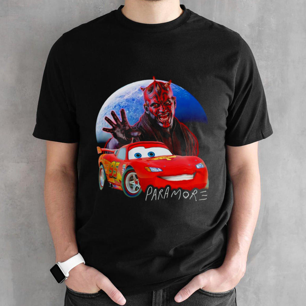 Darth Maul Lightning McQueen Paramore shirt