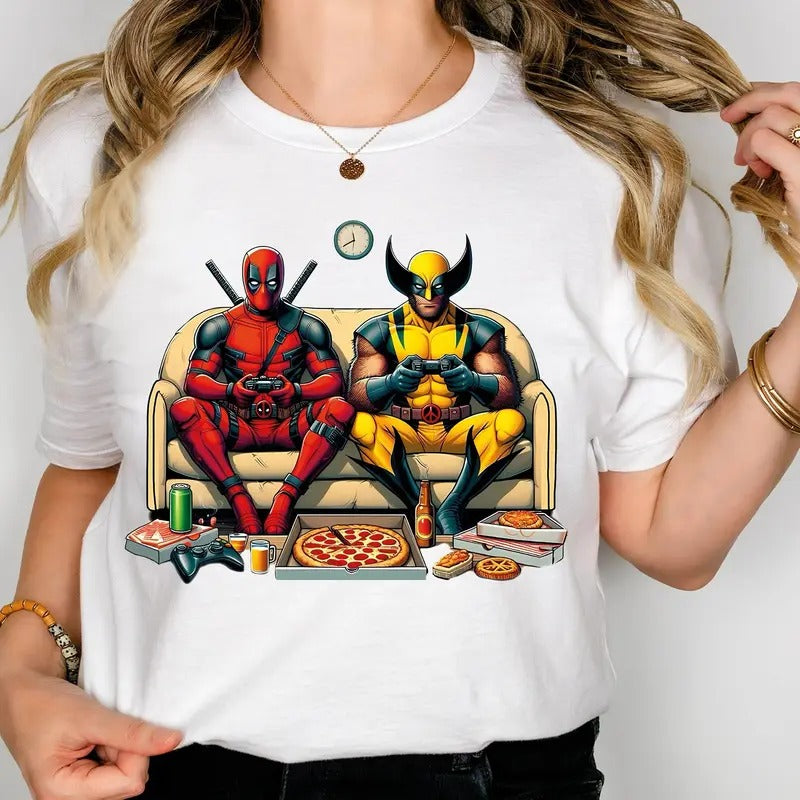 Dead pool & Wol verine Best Friends Shirt Graphic Tee Shirt Men Women Unisex Cotton Hoodie, Sweatshirt | HypeCrazeTee.com