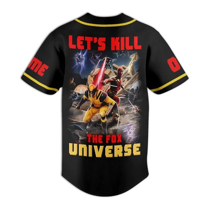 Deadpool Wolverines Let’s Kill The Fow Universe Custom Baseball Jersey - Padres Jersey Oasis: Elevate Your Baseball Style Game