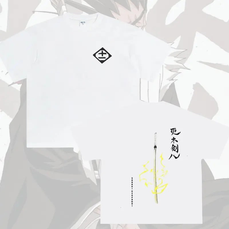 [Deals For You Days] Kenpachi Zaraki Unisex Tee | Captain 11 Double Side Cotton Tee | Kenpachi Beach Merch Tee | Bleach...