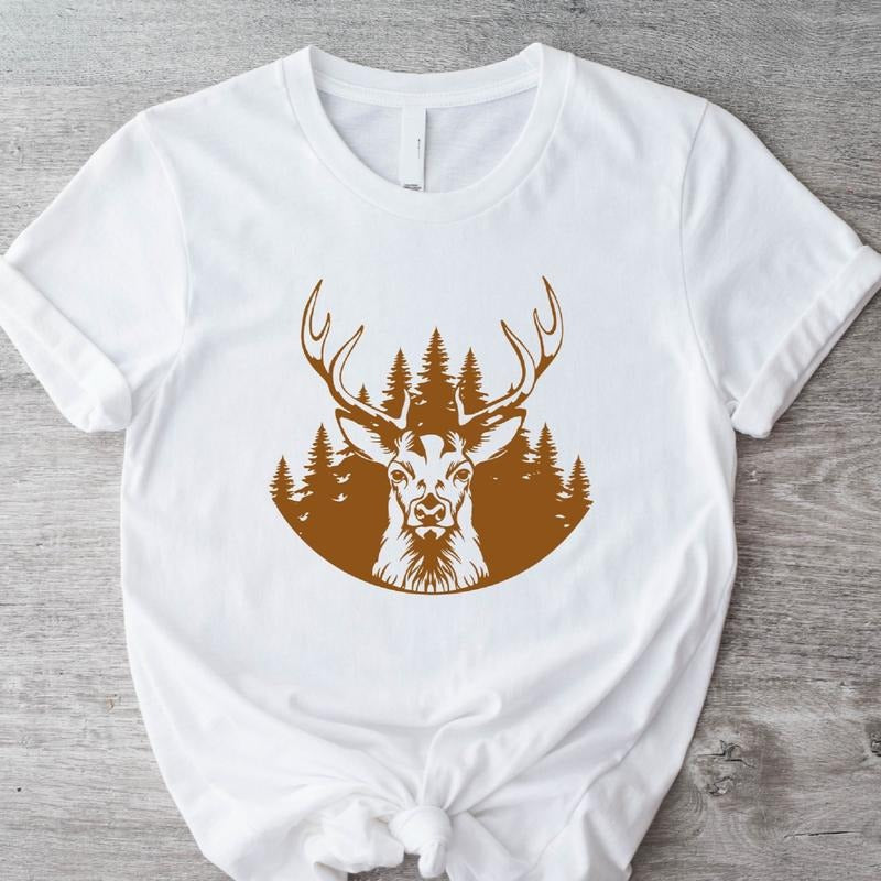 Deer Shirt, Hunt T-Shirt, Unisex Hunting Season Tee, Hunter Bday Gift Tee, Matching Camping Trip Animal Tees, Deer Lover...