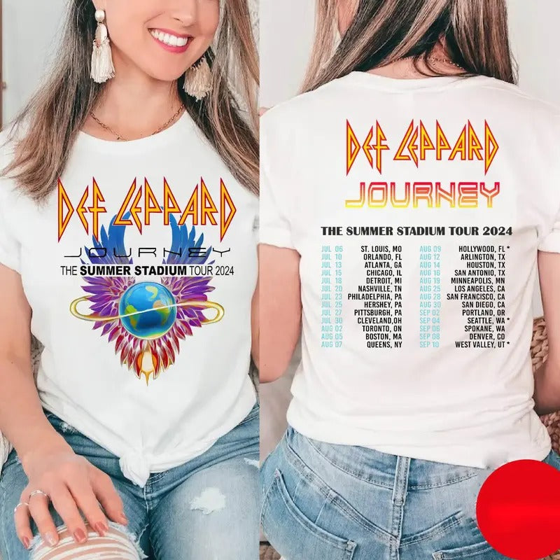 Def-Leppard And Journey Summer Stadium Tour 2024 Shirt - Def Leppard Shirt