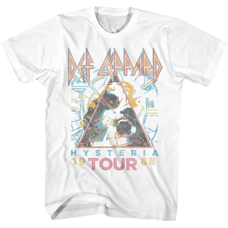 Def Leppard Hysteria 88' White Adult T-Shirt Unisex Full Size Top Tshirt Hoodie, Sweatshirt | HypeCrazeTee.com
