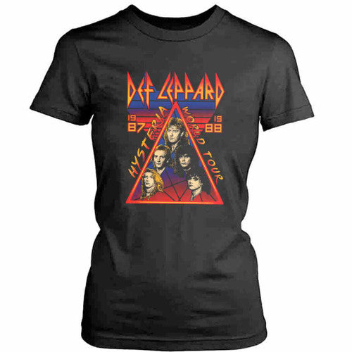 Def Leppard 1987 1988 Hysteria World Tour Womens T-Shirt Tee