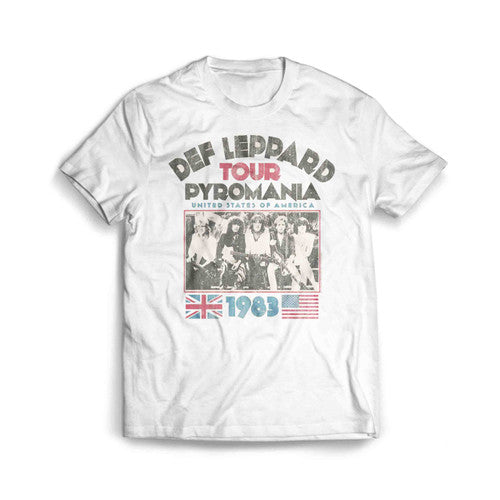 Def Leppard Pyromania USA Tour 1983 Iv Men's T-Shirt Tee