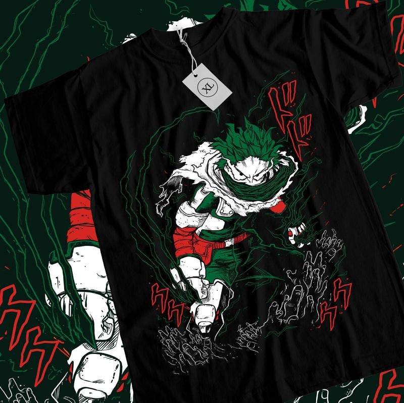 Deku T-Shirt S-4XL My Hero Academia Japanese Manga Anime Midoriya Dabi Shoto Shirt Hoodie, Sweatshirt | HypeCrazeTee.com