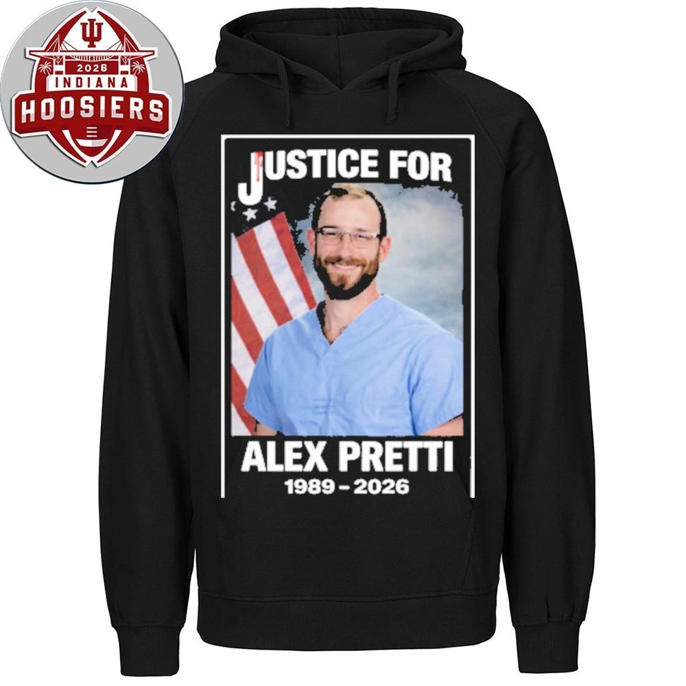 Demanding justice for Alex Jeffery Pretti 1988-2026 American Flag Hoodie T-Shirt