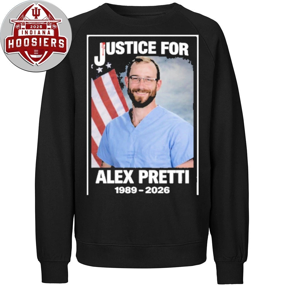 Demanding justice for Alex Jeffery Pretti 1988-2026 American Flag Hoodie T-Shirt