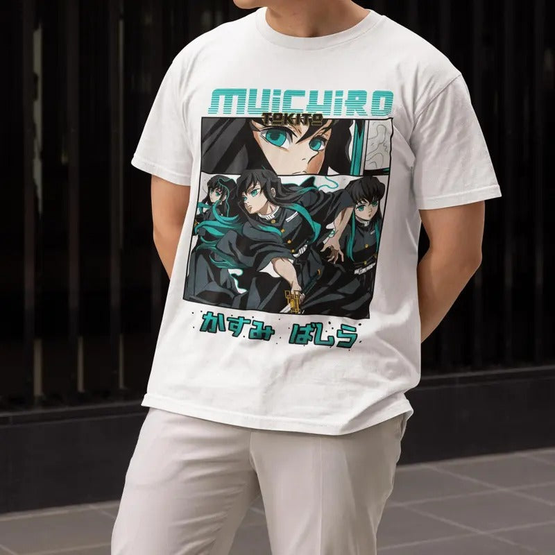 Demon Fighter T-shirt, Muichiro DS Japanese Manga Shirt Hoodie, Sweatshirt | HypeCrazeTee.com
