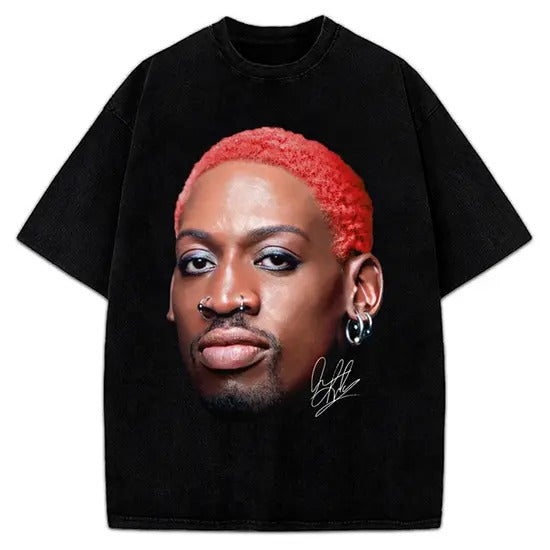 Dennis Red Hair flamboyant 90's Vintage Design Retro T-Shirt Graphic Tee Cotton Menswear Top Basketball Hoodie, Sweatshirt
