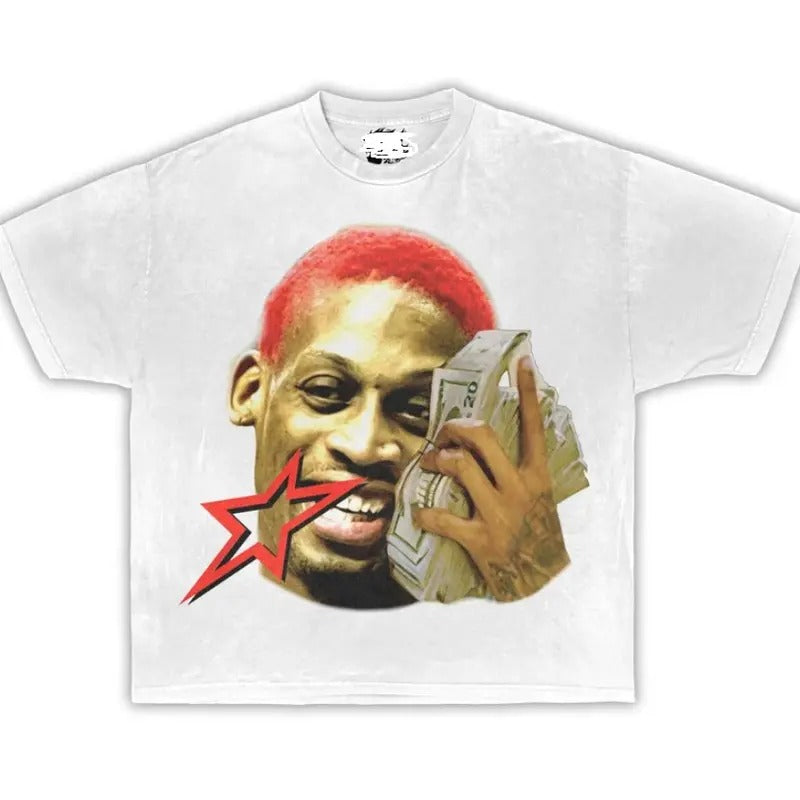 Dennis Rodman Money Talk Star Back Tee Garment T Shirt Hoodie, Sweatshirt | HypeCrazeTee.com