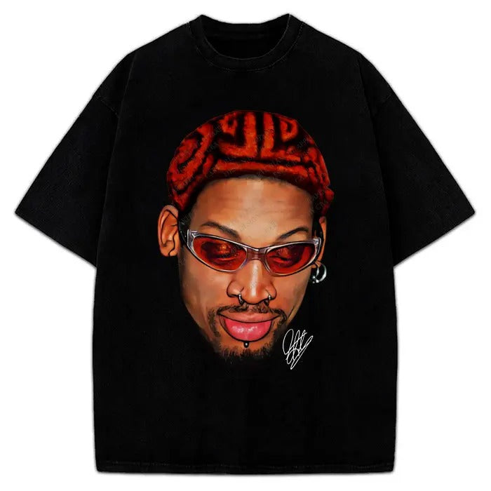 Dennis Zig Zag Red Hair Hollywood 90's Vintage Design T-Shirt Basketball Streetwear Hoodie, Sweatshirt | HypeCrazeTee.com