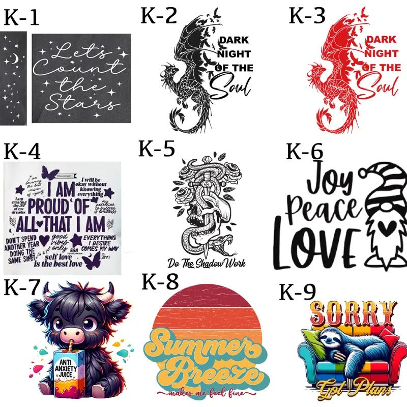 Designs To Be Pressed On T-Shirts for Customization Batch 2 Hoodie, Sweatshirt | HypeCrazeTee.com