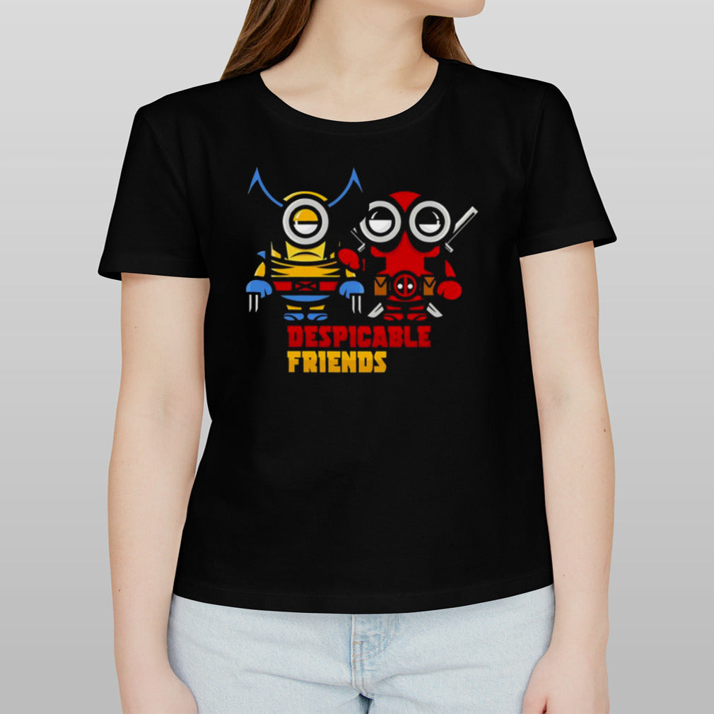 Despicable friends Minions as Wolverine and Deadpool shirt