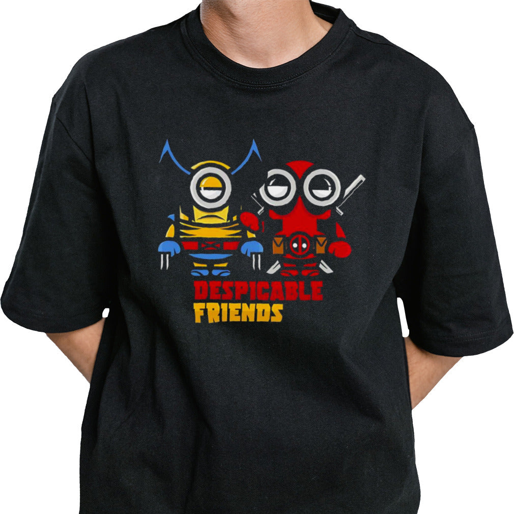 Despicable friends Minions as Wolverine and Deadpool shirt