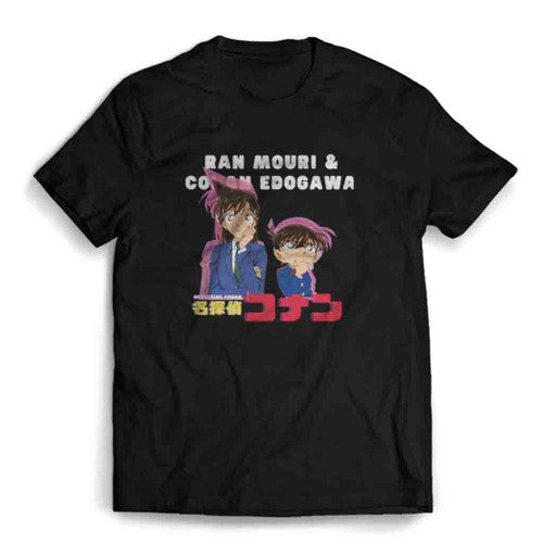 Detective Conan Anime Case Closed Conan Edogawa Ran Mori Mens T-Shirt Tee