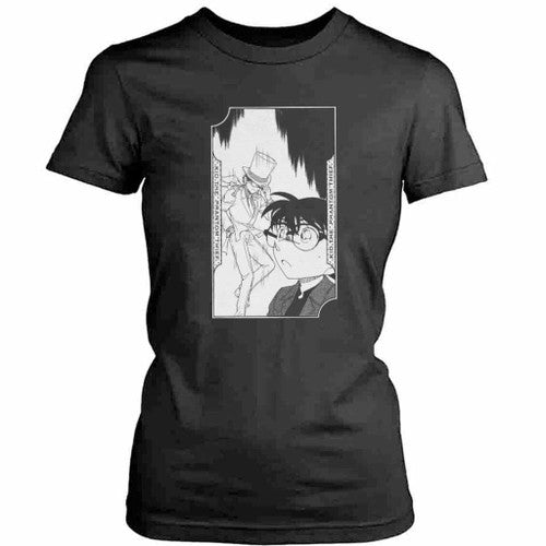 Detective Conan Anime Case Closed Conan Edogawa Shinichi Kudo Kaito Kuroba Womens T-Shirt Tee