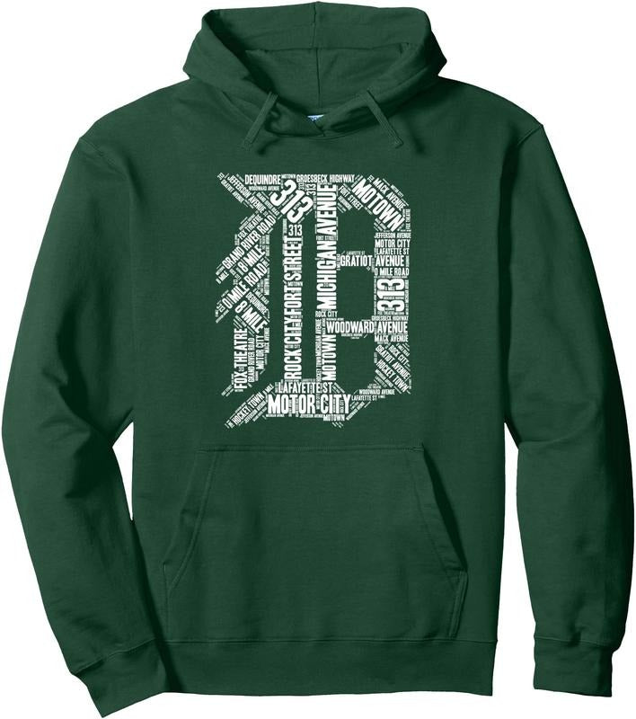 Detroit Graphic D Hoodie | Unisex Hooded Sweatshirt, Size S-3XL T-Shirts | HypeCrazeTee.com