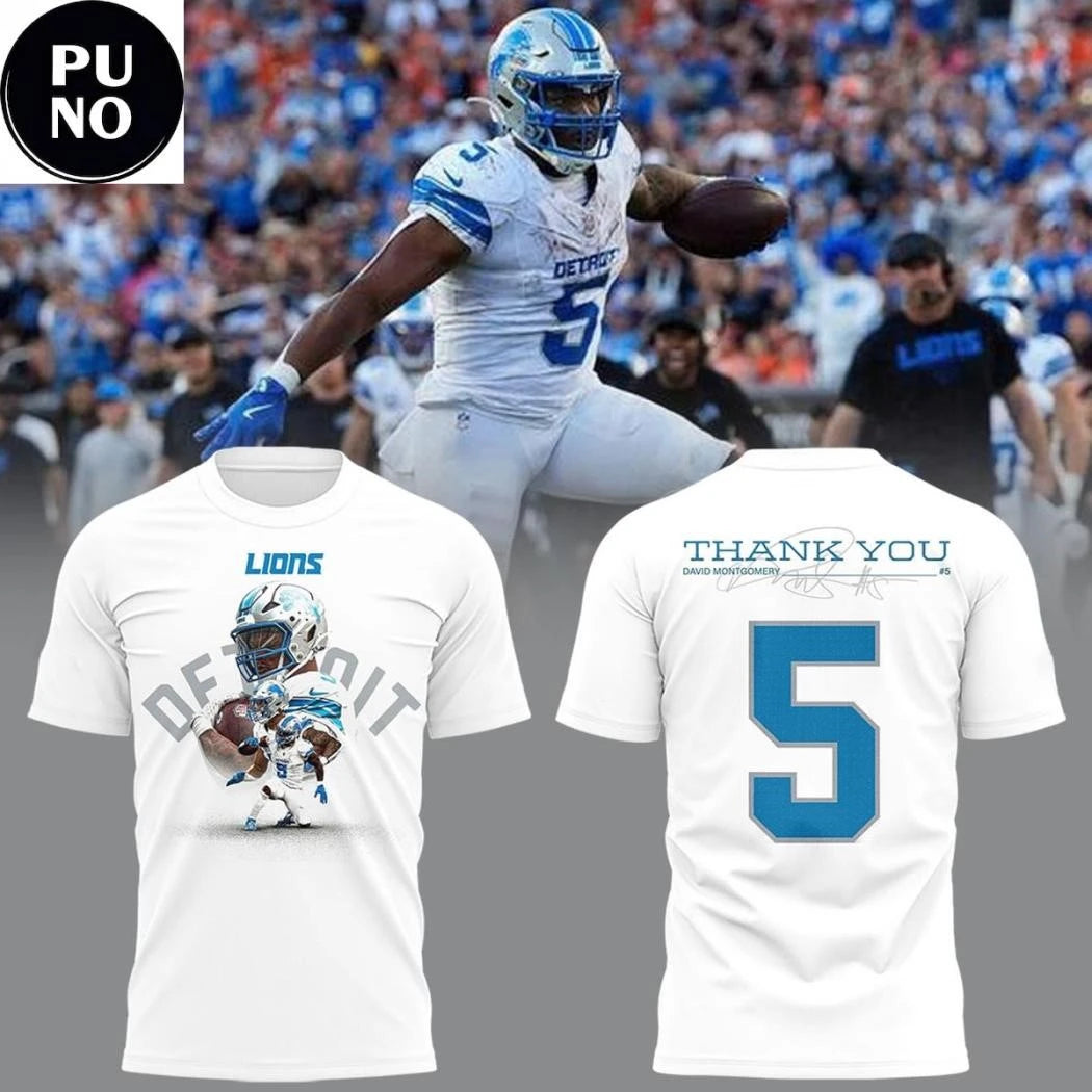 Detroit Lions Thank You David Montgomery 2026 Shirt