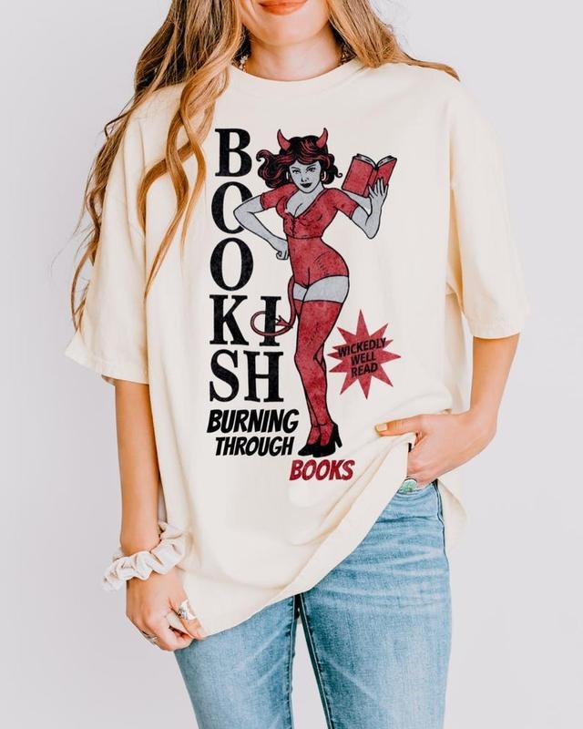 Devil Bookish T-Shirt | Book Lover Shirt Well Read Shirt Dark Romance Books Funny Reader Tee Hot Girls Read Book Club...